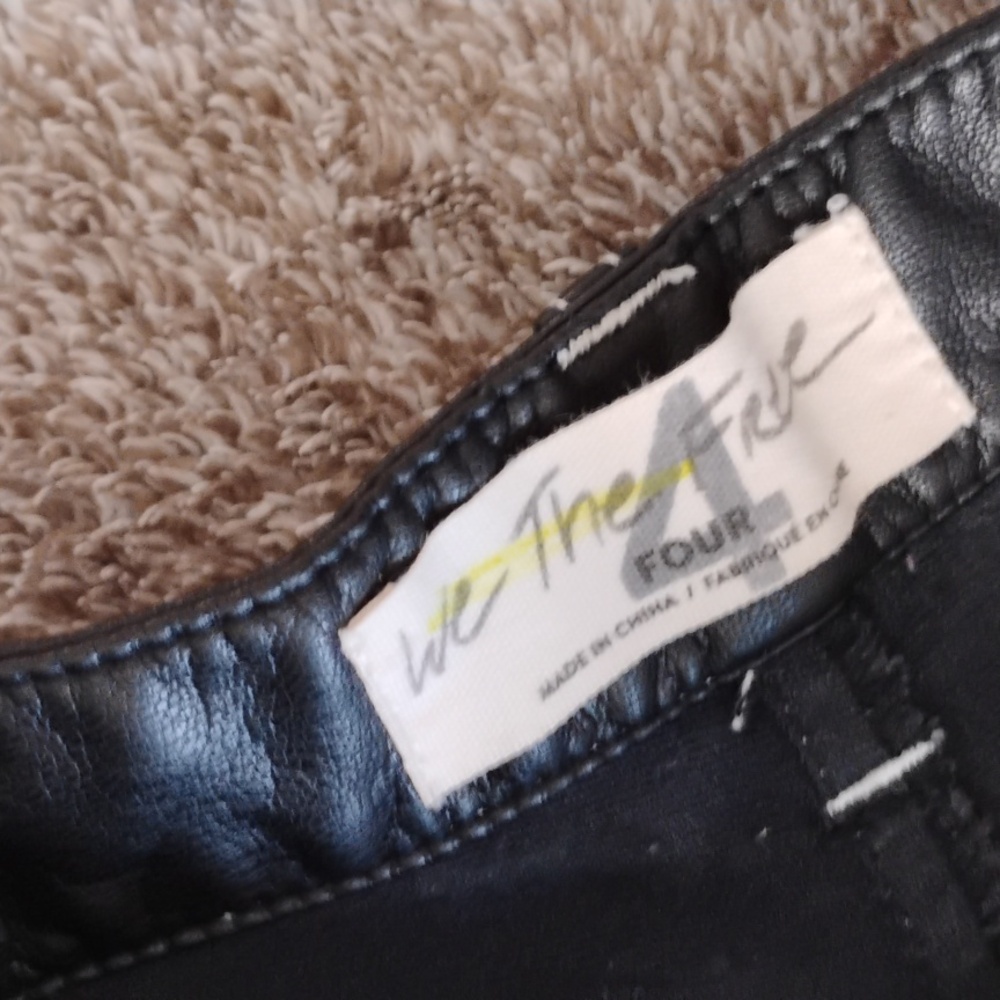 We The Free Faux Leather Topstitch Pants - Picture 2 of 7